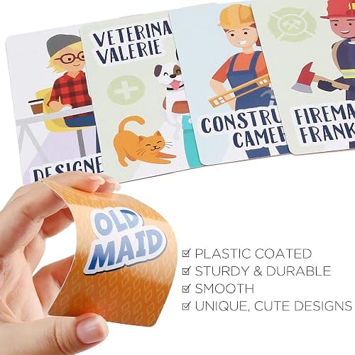 LotFancy Card Games for Kids, 6 Decks, Go Fish, Old Maid, Crazy Eights, Memory Match, Slap Jack, Animal Playing Cards, Easter Basket Stuffers, Stocking Stuffers, Birthday Gifts thumbnail 5