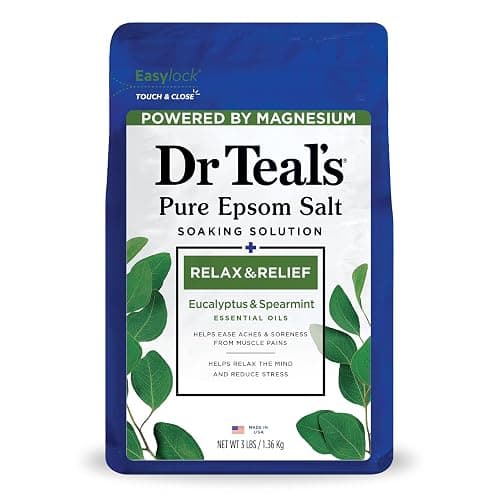 Dr Teal's Epsom Salt Magnesium Soak, Relax & Relief with Eucalyptus & Spearmint Essential Oils, 3 lbs thumbnail 6