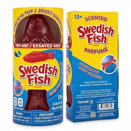 Swedish Fish Scented Squishy Toy (2-Pack Bundle) – Officially Licensed Red Fish Stretchy Sensory Fidget Toy, Sweet Scented Stress Relief & Tactile Play, 0.22 lbs Each thumbnail 3
