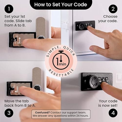 Lockabox One™ | Premium Lock Box | Medium Combination Lock Box For Food, Medicine & Home Safety | External Size 12 x 8 x 6.6 inches (Crystal) thumbnail 7
