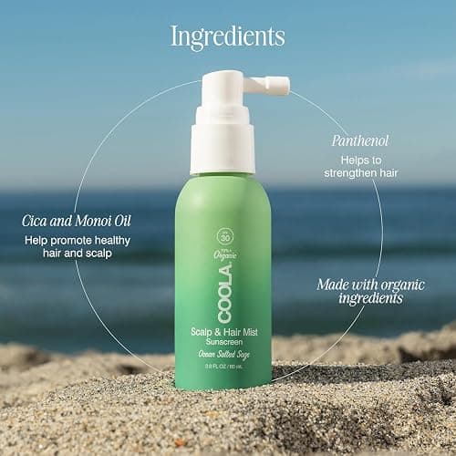 COOLA Organic Scalp Spray & Hair Sunscreen Mist with SPF 30, Dermatologist Tested Hair Care for Daily Protection, Vegan and Gluten Free, Ocean Salted Sage, 2 Fl Oz thumbnail 5