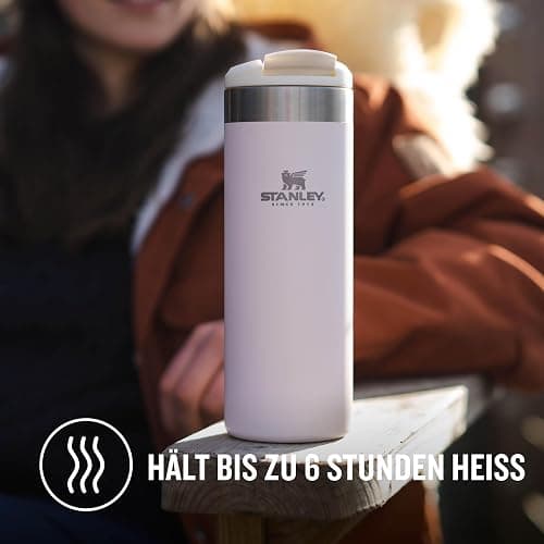 Stanley Aerolight Transit Thermobecher 0.47L - Hält 6 Stunden Heiß - Spülmaschinenfest - Kaffeebecher To Go Auslaufsicher - Kompatibel Mit Gängigen Pkw-Getränkehalterungen - Thermosflasche - Rose - 0.47L - Rose Quartz thumbnail 2