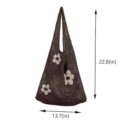 Hobo Tote Bag for Women - Contrast Color, Large Capacity, Knitted, Trendy thumbnail 4