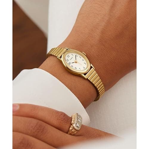 Timex Women's Cavatina Watch - TPearl Dial Gold-Tone Case thumbnail 2