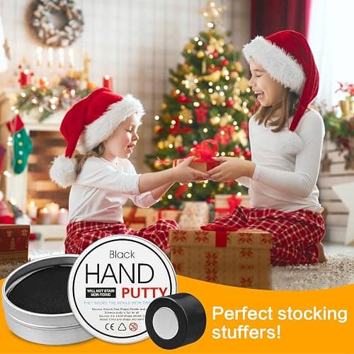 JAYEE Magnetic Slime Putty, Soft Magic Slime Hand Therapy Putty Fidget Game Stress Relief Thinking Educational Toy with Upgraded Magnet Christmas Birthday Gifts for Boys Girls Adults (Black) thumbnail 3