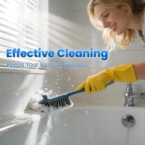 SSINBOANGI 3 Pack Hard Bristle Scrub Brush Set, Cleaning Brush Designed for Cleaning Shower, Bathroom Faucets, Tile Grout, Sink Edges, Around Toilets, and Hard to Reach Corners and Crevices thumbnail 6