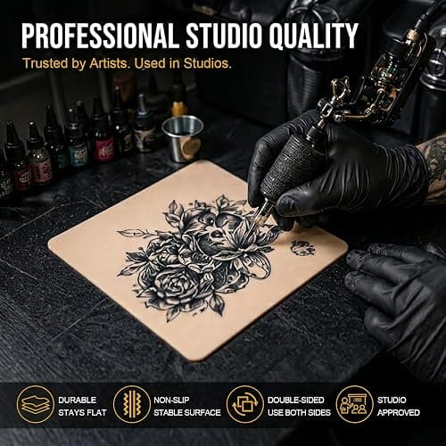 Blank Tattoo Practice Skin - Jconly 30Pcs Double Sides Fake Skin Tattoo Skin for Practicing, 8×6 in Soft Practice Skin for Beginners and Experienced Tattoo Artists… thumbnail 6