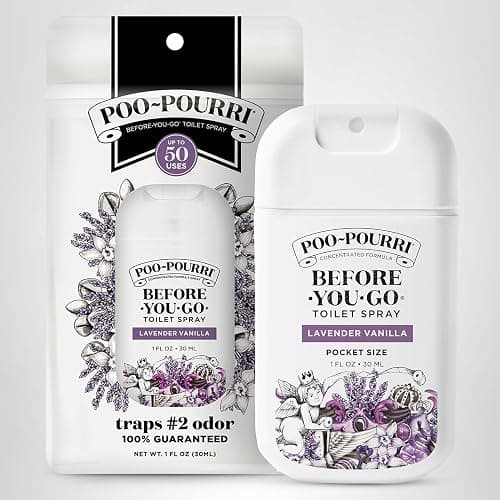 Poo-Pourri Before-You-Go Pocket Toilet Spray, Lavender Vanilla, 1 Fl Oz | Travel Essentials On-The-Go Bathroom Odor Deodorizer with Essential Oils, TSA Approved Size, Up to 50 Uses thumbnail 13
