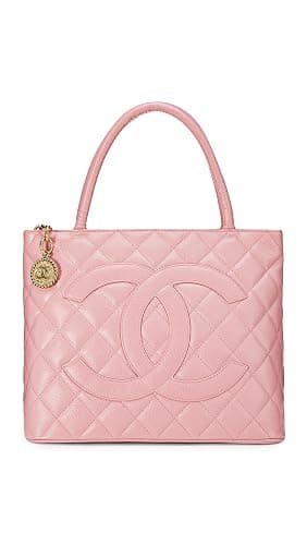 WHAT GOES AROUND COMES AROUND Women's Pre-Loved Chanel Pink Caviar Medallion Tote - Image 1