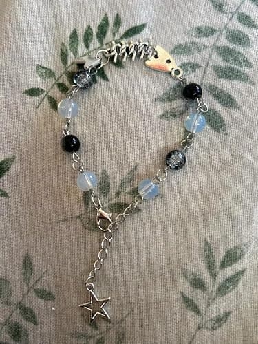 TYATVS Whimsy Twee Fish Bracelet for Women Whimsical Star Beaded Bracelets Y2k Aesthetic 2000s Punk Accessories thumbnail 7
