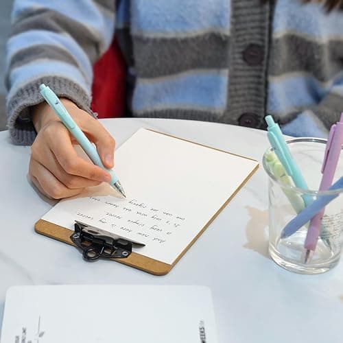 WRITECH Gel Pens Fine Point: Retractable Black Ink Pen Smooth Writing 8ct 0.7mm Medium Point Tip for Journaling Note Taking No Bleed & Smear & Smudge Vivid Color Barrel Silent Click Peekaboo Set thumbnail 2