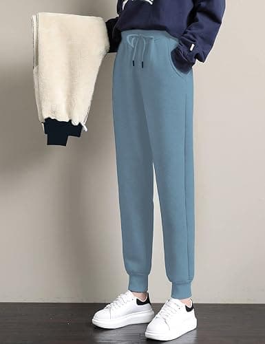 Yeokou Women's Warm Sherpa Lined Athletic Sweatpants Jogger Fleece Pants thumbnail 3