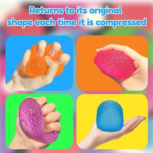 Squishy Fidget Toys Stress for Kids and Adults,Valentines Gifts for Her Him Women Super Solid Squeeze Ball,Sensory for Stress Relief, Birthday, Valentines Day Gifts and Party Favors (Purple) thumbnail 4