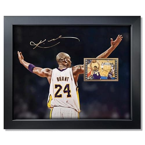 sufenvera Signed Kobe Bryant Film Photo Collage,Kobe Memorabilia Framed Poster Gifts for Basketball Fans on Birthday/Christmas/Father's Day 10x8 Inches - Image 1