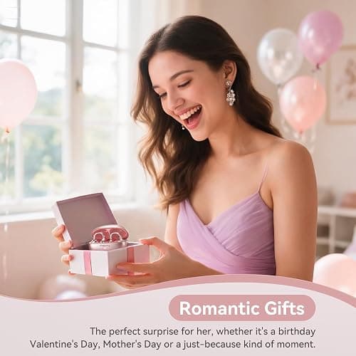 Kinglucky Jewelry-Inspired Clip-On Earbuds with Bow Earrings, Comfortable Fit & 50H Playtime Open Ear Bluetooth 5.4 Wireless Headphones for Women, Small Ears, Sports & Workouts (Pink) thumbnail 7