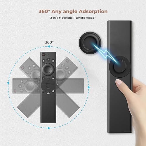 UMUST 4Pcs Magnetic Remote Control Holder, Upgrades Silicone Wall Mount Self-Adhesive Remote Control Stand, Organizer Storage for Air Conditioner & TV Remotes, Caddy Back of Televisions (Black) thumbnail 5
