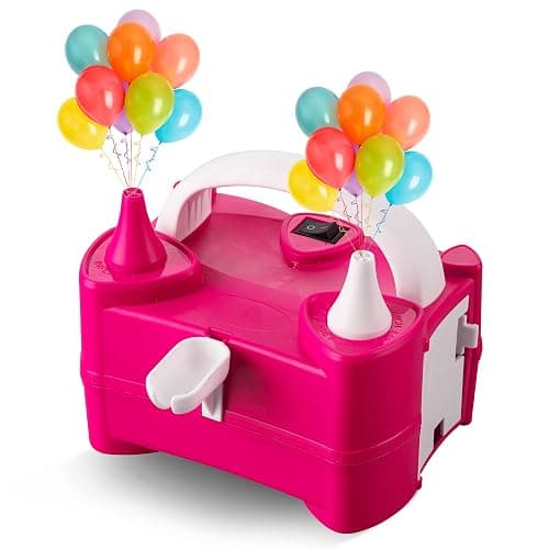 Scott 11 Electric Balloon Pump with Dual Nozzle, Portable Balloon Inflator 220v-240v 600w, Electric Air Pump for Birthdays, Parties, Wedding and Event Decorations - Image 1