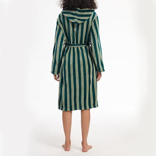 Terry Striped Robe - Cotton Kimono Terry Cloth Bathrobe thumbnail 6