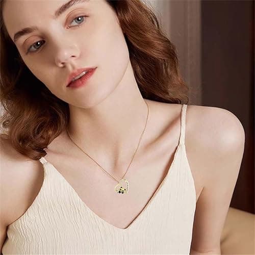 coadipress Panda Necklace for Women Lovers Cute Animal Heart Panda Pendant Necklace I Love You Forever Heart Necklace Birthday Personalized Jewelry Gifts thumbnail 3