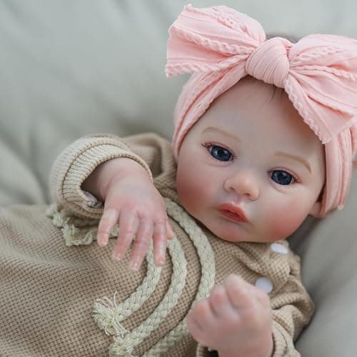 WOOROY Realistic Reborn Baby Dolls - 18 Inch Lifelike Newborn Baby Girl, Real Life Baby Dolls with Soft Weighted Body, Real Baby Reborn Gift Set for Kids Age 3 thumbnail 3