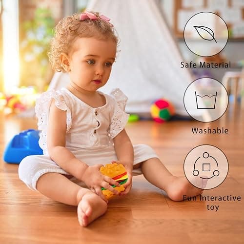 Anboor Pop Fidget Toys, 3D Silicone Hambergur Push Bubbles Sensory Toy Pop Stress Ball Anxiety Stress Relief Austism Early Educational Pop Toy for Kids Adults thumbnail 6