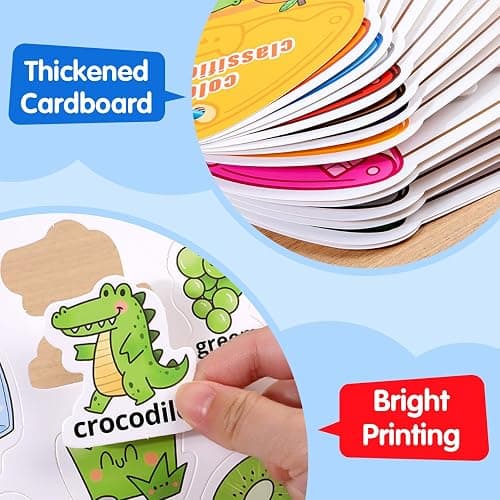 MUONE Montessori Busy Book Color Sorting Toys for Toddlers 2-4, Educational Preschool Learning Activities for Kids, Sensory Fine Motor Matching Games for 3 Year Old Boys Girls Gifts thumbnail 6