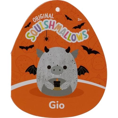 Squishmallows Original 12in Gio the Grey Speckled Gargoyle Holding Black Candle – Official Jazwares Halloween Plush (Medium-Sized) thumbnail 8
