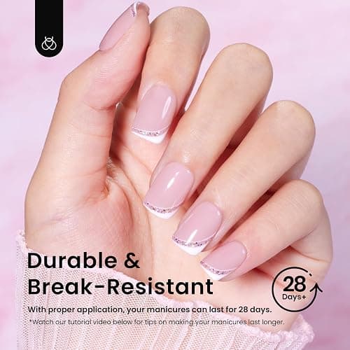 Beetles Gel Nail Tips 288 pcs Extra Short Square Nail Tips 12 Sizes Full Cover Gel Press On Nails Half Matte Acrylic Square Fake Nail Extension Set for Women Home DIY thumbnail 7