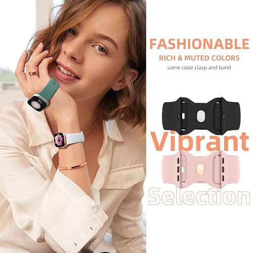 Maledan 6 Pack Bands Compatible for Apple Watch Band 38mm 40mm 41mm 42mm 44mm 45mm 46mm 49mm Women Men, Soft Silicone Sport Band Strap for iWatch Apple Watch Series 11 10 9 8 7 6 5 4 3 2 1 SE Ultra thumbnail 3
