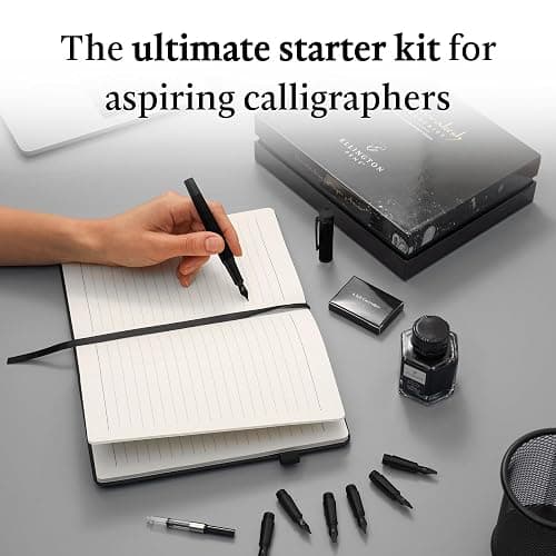 Ellington Pens Luxury Calligraphy Set – Premium Fountain Pen with 6 Nibs, 6 Bottle, 6 Cartridges, Converter, and Elegant Gift Box – Perfect for Calligraphers, Writers, Gifting thumbnail 3