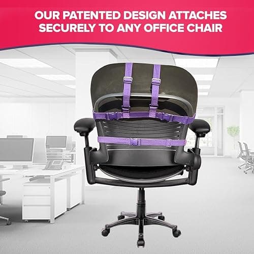 The Original Office Chair Blanket by SnuggleBack; Cozy Comfy Office Desk Chair Wrap Attaches for Convenient Heat and Hands-Free. Stay Warm In The Winter or Summer. Sherpa Fur Lining thumbnail 8