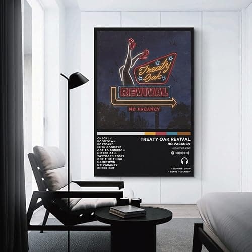 WEIPBART Treaty Oak Revival - No Vacancy Album Cover Canvas Poster Print Music Posters for Room Aesthetic Gift Unframe-style12x18inch(30x45cm) thumbnail 3
