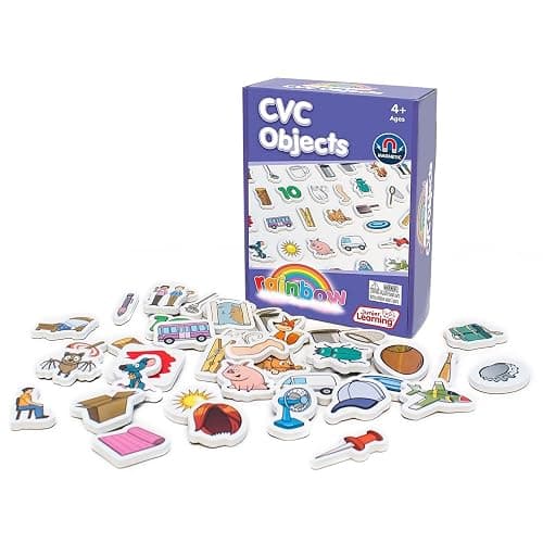 Junior Learning Rainbow CVC Objects Magnetic Foam Set, 40 Pieces, Ages 4-5, Phonics, Pre K-K - Image 1