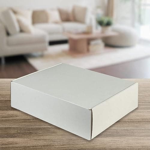 RLAVBL 12x9x3 Inches Shipping Boxes Set of 20, White Corrugated Cardboard Box, Mailer Boxes for Packing Small Business thumbnail 2