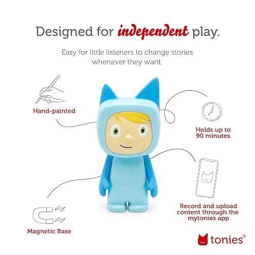 Tonies Creative Audio Character - Record and Upload up to 90 Minutes of Your Own Stories and Songs - Light Blue/Light - Light Blue thumbnail 3