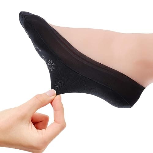 WISVOOO 3-9 Pairs No Show Socks Women Nylon Ultra Low Cut Non-Slip Thin Liner Socks Invisible Hidden Socks for Flats thumbnail 6