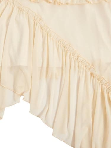 Verdusa Womens Boho Flowy Asymmetrical Skirt Ruffle Country Concert Outfits | Skirt with Shorts Underneath, Y2K, Fairy Skirt, Western Outfits, Mesh Skirt, Beach Skirt thumbnail 6