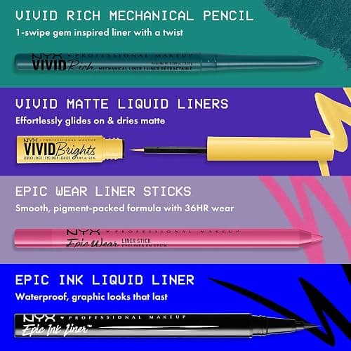 NYX PROFESSIONAL MAKEUP Mechanical Eye Pencil, Vivid Rich Mechanical, Creamy Retractable Eyeliner - Aquamarine Dream, Aqua Green Eyeliner thumbnail 7