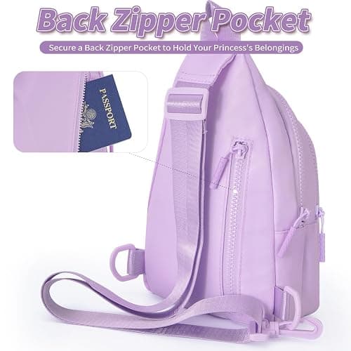 Fystdtote Gifts for Teen Girls Kids | Birthday Gift for 3 4 5 6 7 8 9 10 11 12 13 14 Year Old Girl,Crossbody Sling Bag Backpack Fanny Pack Purse,Cute Trendy Stuff - Lavender,A thumbnail 4