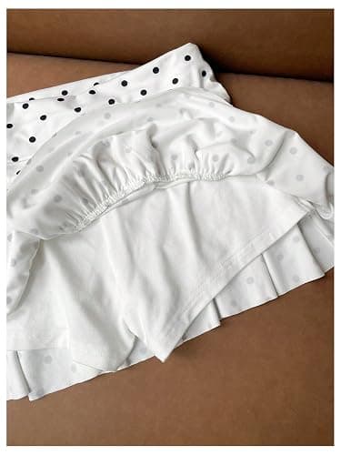 Milumia Women's Polka Dots Tiered Layered Mini Skirt Low Waist Short Ruffle Skirts thumbnail 2