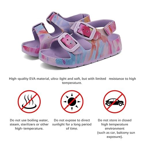 ChayChax Toddler Boys Girls Double Buckle Sandals Children's Adjustable Back Strap Water Sandal thumbnail 7
