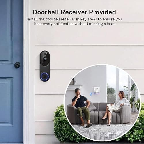 Orbitell 1080p Wireless Wi-Fi Video Doorbell Camera with Two Way Audio, Night Vision, Cloud Storage, Smart AI Motion Detection, Support 2.4GHz Wi-Fi only thumbnail 7