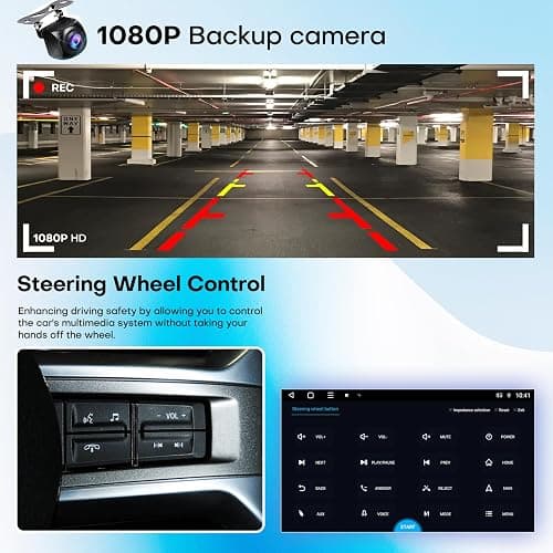 Car Radio for Ford Mustang 2010 2011 2012 2013 2014 Upgrade Replacement with CarPlay 10 inch Touch Screen Android Auto Bluetooth GPS SWC WiFi Backup Camera thumbnail 6