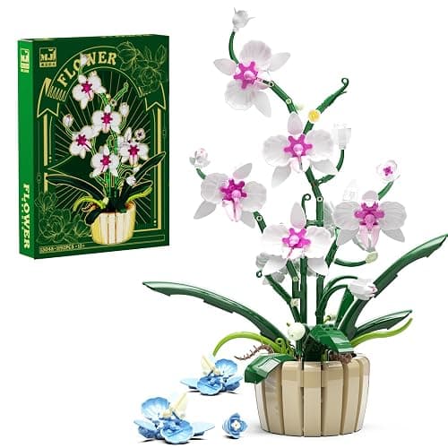 Icons Orchid Flowers Building Set, Exquisite Orchid Bonsai for Adult- Compatible with Lego Flowers, Ideal for Mothers Day Display (1192pcs) - Image 1