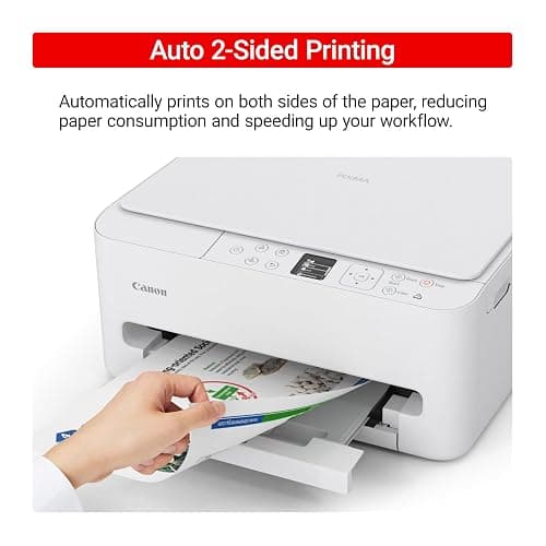 Canon PIXMA TS6520 Wireless Color Inkjet Printer Duplex Printing, White – Home Printer with Copier/Scanner, 1.42” OLED Display, Intuitive Control Panel, Compact Design thumbnail 7