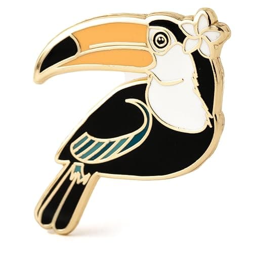 Toucan Enamel Pin - Colorful Tropical Bird Lapel Pin, Cute Jungle-Themed Accessory, Bird Collector’s Item, Unique Gift for Animal Lovers - Image 1