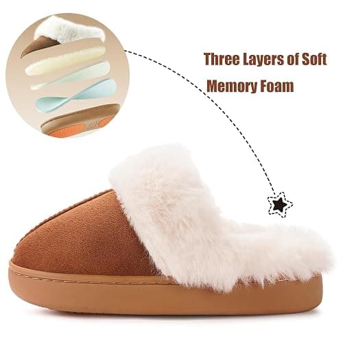 Dokela Kids Slippers Girls Boys Fuzzy House Slippers Winter Warm Soft Plush Lined Memory Foam House Shoes Slip On for Home Bedroom Indoor Outdoor thumbnail 3