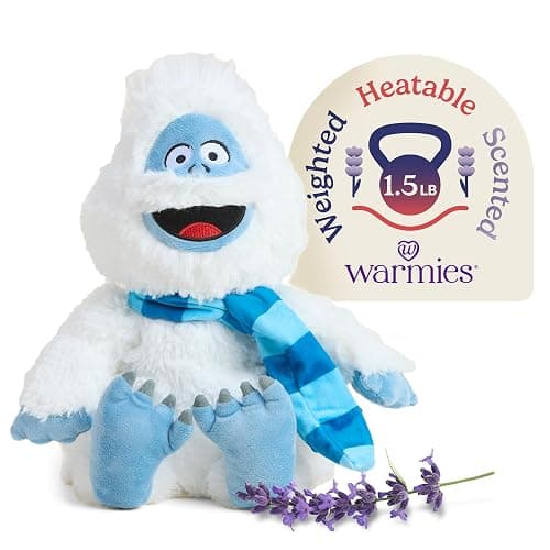 warmies Microwavable & Weighted Stuffed Animals, Bumble with Scarf - Heated Stuffed Animal Plushie for Warmth & Comfort - Christmas Winter Soft Plush Toys for Children (Boys, Girls, Babies & Toddlers) - Image 1