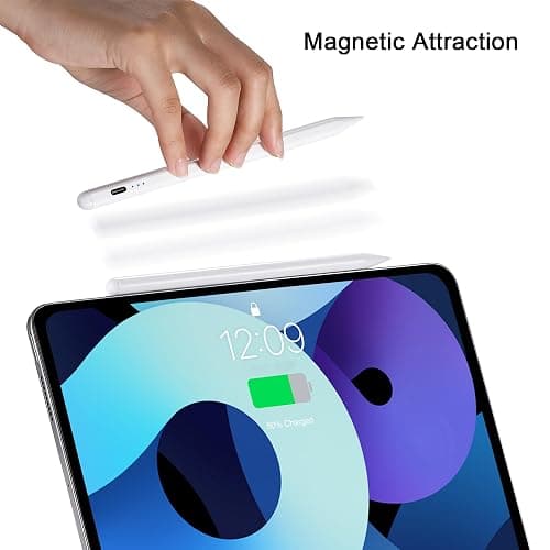 Pencil for Apple, Stylus Pen for iPad A16 11th/10th/9/8/7/6 Generation, iPad Pro M4 13"/11"/12.9", iPad Air M3/M2/5/4/3 Gen, iPad mini A17 Pro 7/6/5, Palm Rejection & Tilt Sensitivity (White) thumbnail 7
