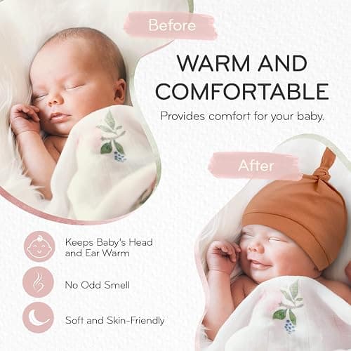 KiddyCare Newborn Baby Hospital Hat for Boy/Girl | Doctor Developed Baby Hats 0-6 Months, Baby Beanies for Infant Babies thumbnail 2